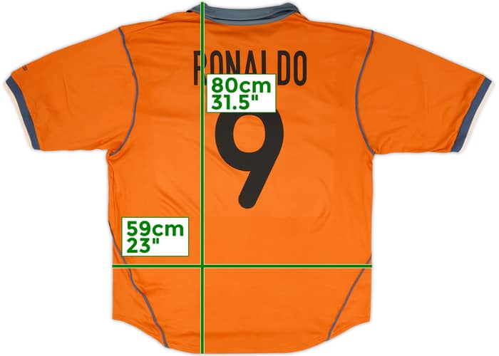 2000-01 Inter Milan Third Shirt Ronaldo #9 - 8/10 - (XL)