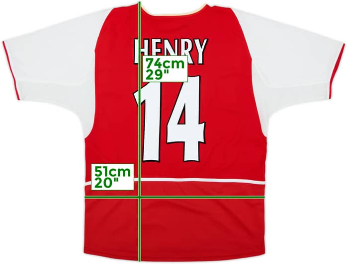 2002-04 Arsenal Home Shirt Henry #14 - 7/10 - (M)
