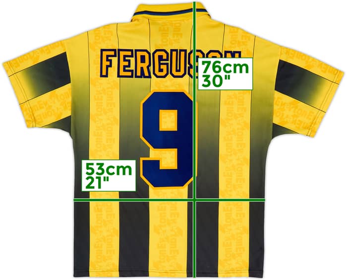 1996-98 Everton Away Shirt Ferguson #9 - 7/10 - (M)