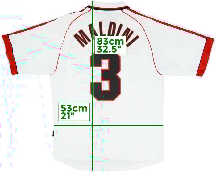 1998-99 AC Milan Away Shirt Maldini #3 - 5/10 - (M)