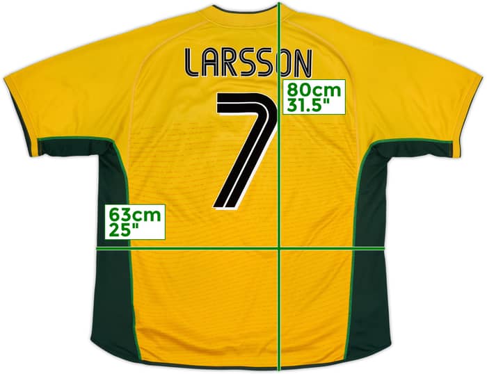2002-03 Celtic Away Shirt Larsson #7 - 6/10 - (XXL)