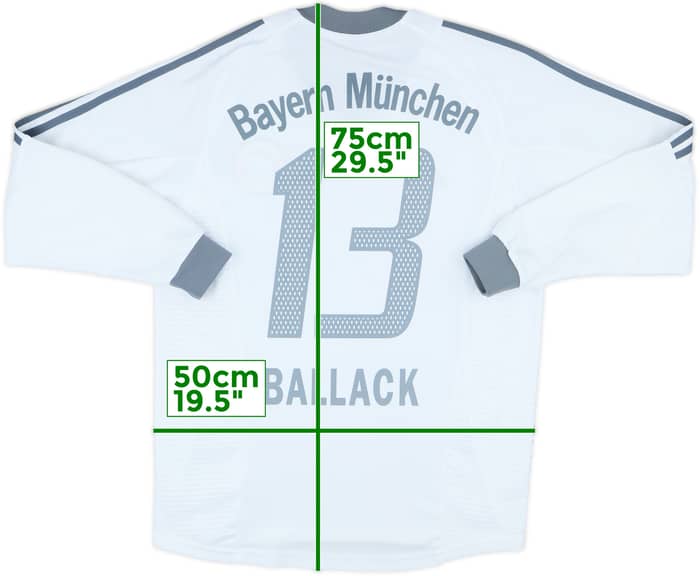2002-03 Bayern Munich Away L/S Shirt Ballack #13 - 8/10 - (S)