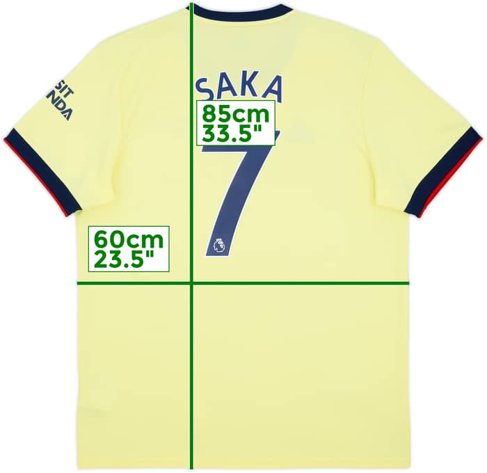 2021-22 Arsenal Away Shirt Saka #7 - 6/10 - (XL)