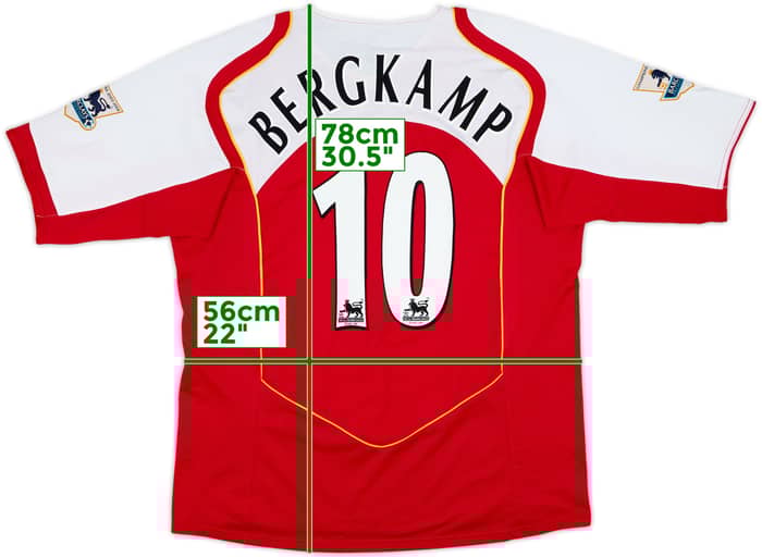 2004-05 Arsenal Home Shirt Bergkamp #10 - 7/10 - (XL)