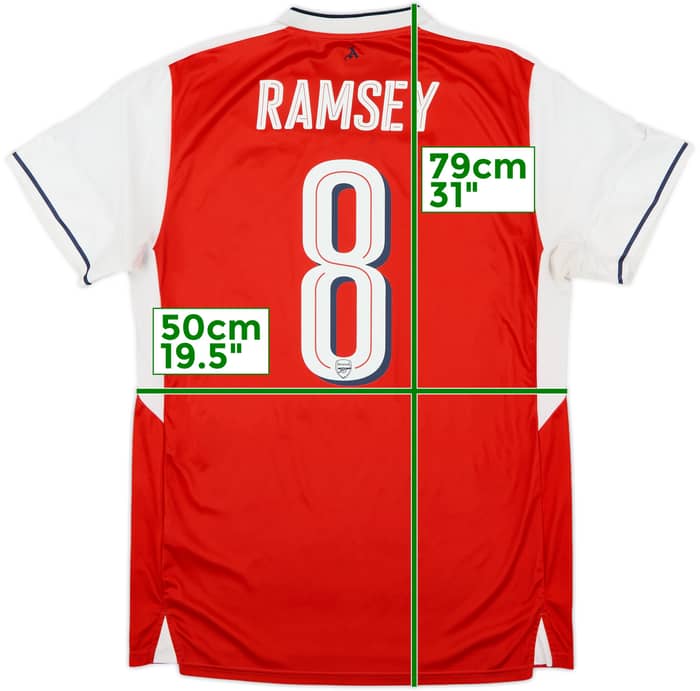 2016-17 Arsenal Camiseta de local Ramsey #8 - 7/10 - (L)