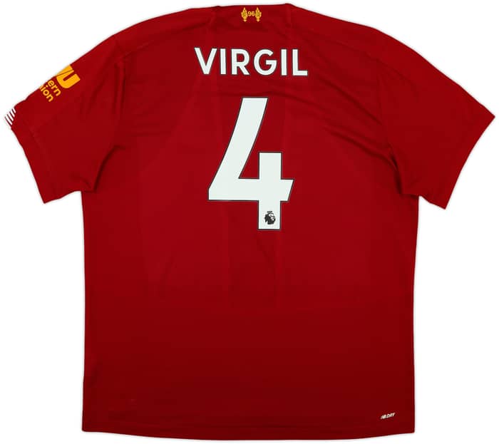 2019-20 Liverpool Home Shirt Virgil #4 - 7/10 - (XL)