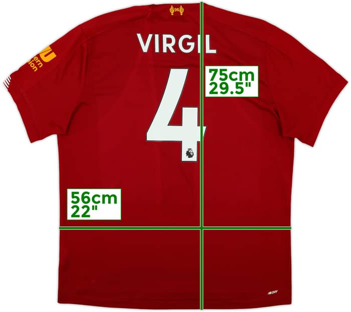 2019-20 Liverpool Home Shirt Virgil #4 - 7/10 - (XL)