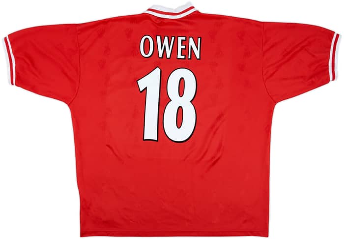 1996-98 Liverpool Home Shirt Owen #18 - 8/10 - (XXL)