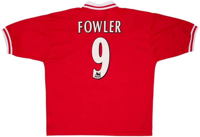 1996-98 Liverpool Home Shirt Fowler #9 - 9/10 - (XL)