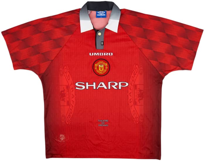 1996-98 Manchester United Home Shirt Cantona #7 - 8/10 - (XL)
