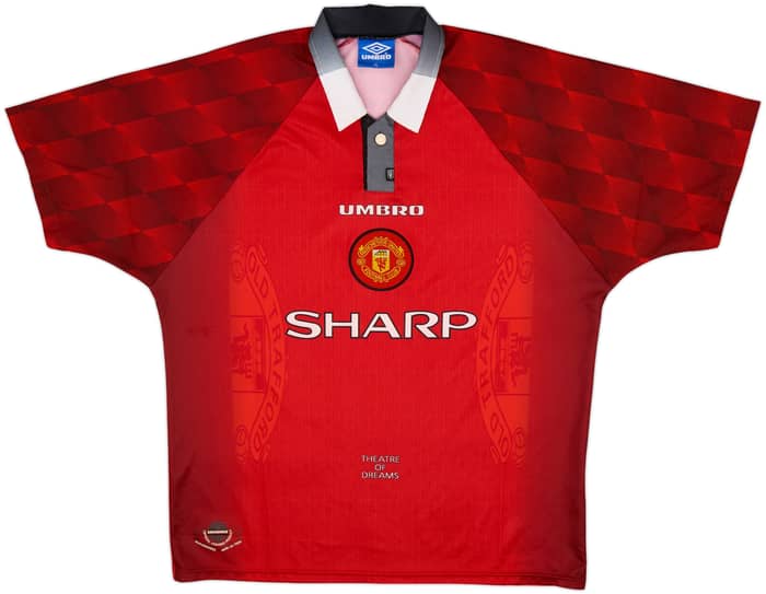 1996-98 Manchester United Home Shirt Cantona #7 - 8/10 - (XL)