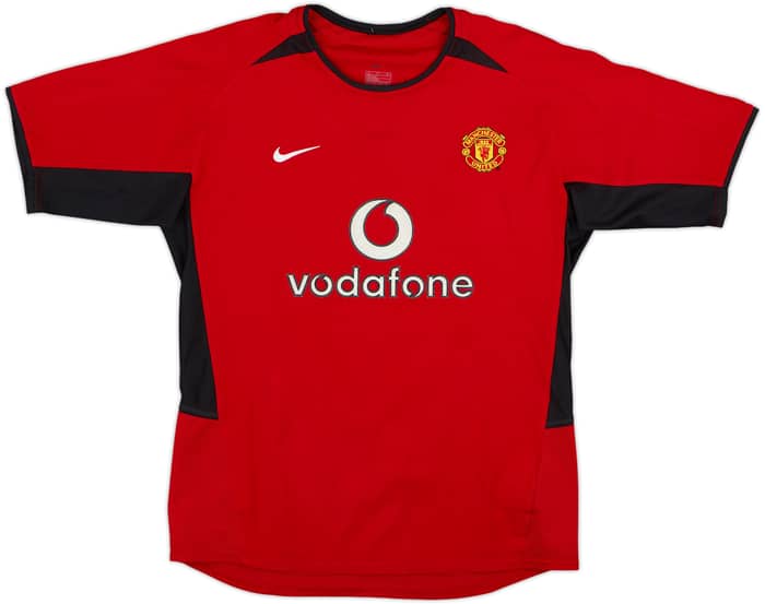 2002-04 Manchester United Home Shirt Beckham #7 - 6/10 - (L.Boys)