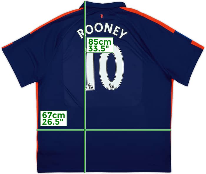 2014-15 Manchester United Third Shirt Rooney #10 - 8/10 - (3XL)