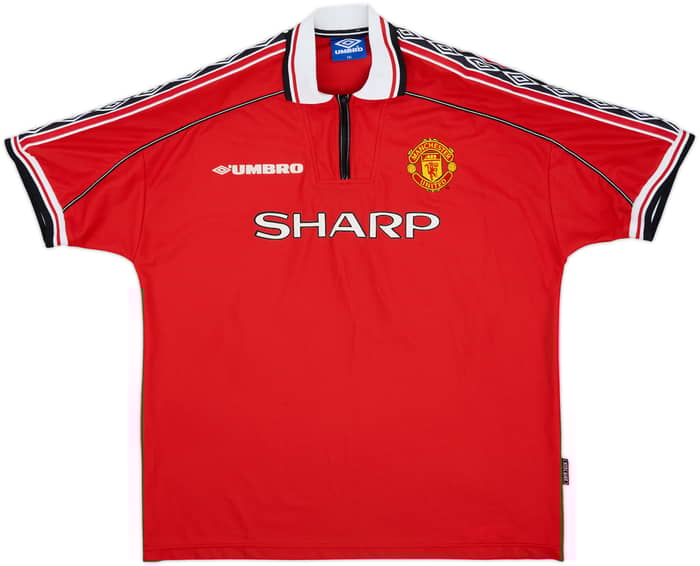 1998-00 Manchester United Home Shirt Beckham #7 - 7/10 - (XXL)