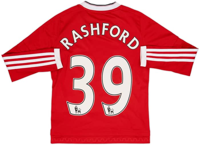 2015-16 Manchester United Home L/S Shirt Rashford #39 - 7/10 - (S.Boys)