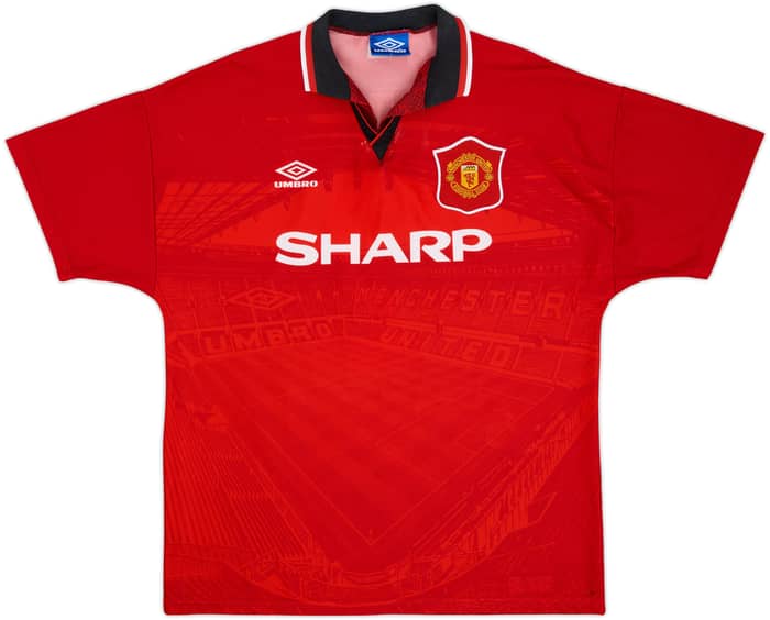 1994-96 Manchester United Home Shirt Cantona #7 - 8/10 - (L)