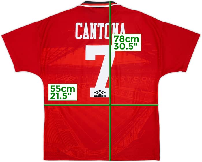 1994-96 Manchester United Home Shirt Cantona #7 - 8/10 - (L)