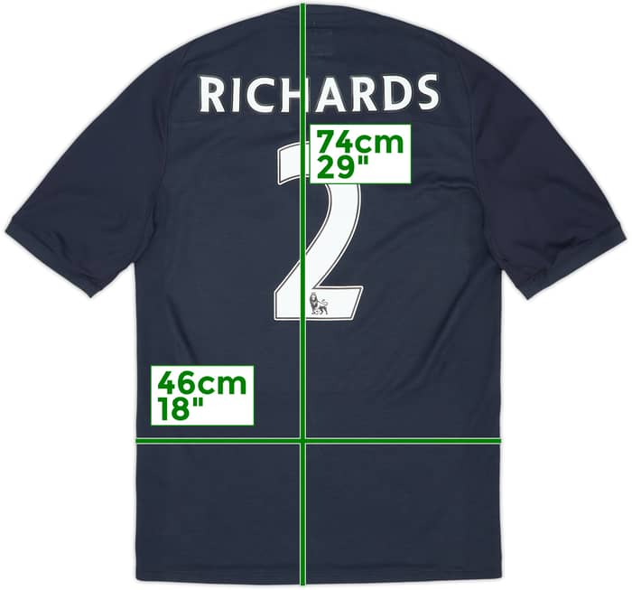 2010-12 Manchester City Away Shirt Richards #2 (S)