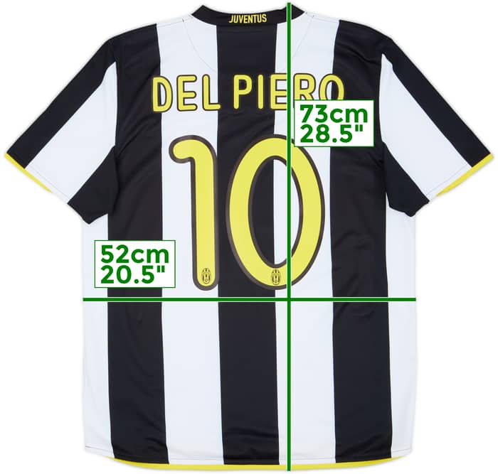 2008-09 Juventus Home Shirt Del Piero #10 - 6/10 - (M)