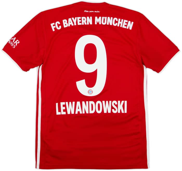 2020-21 Bayern Munich Home Shirt Lewandowski #9 - 9/10 - (XS)