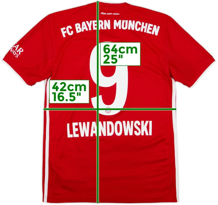 2020-21 Bayern Munich Home Shirt Lewandowski #9 - 9/10 - (XS)