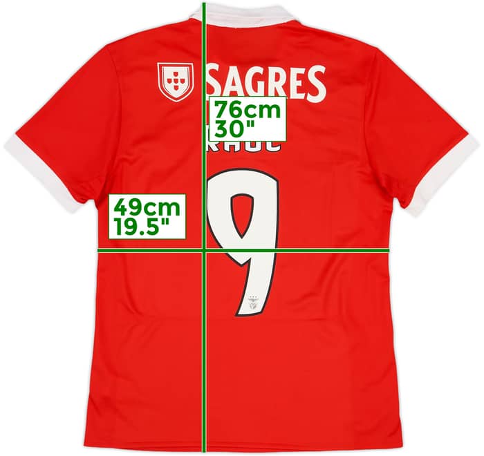 2017-18 Benfica Home Shirt Raul #9 - 6/10 - (M)