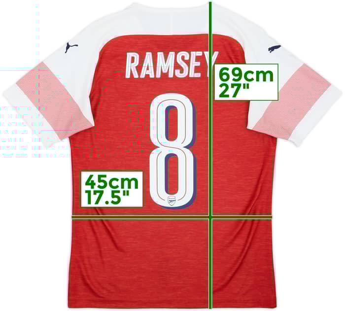 2018-19 Arsenal Home Shirt Ramsey #8 - 7/10 - (S)