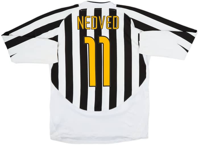 2003-04 Juventus Home L/S Shirt Nedved #11 - 7/10 - (L)