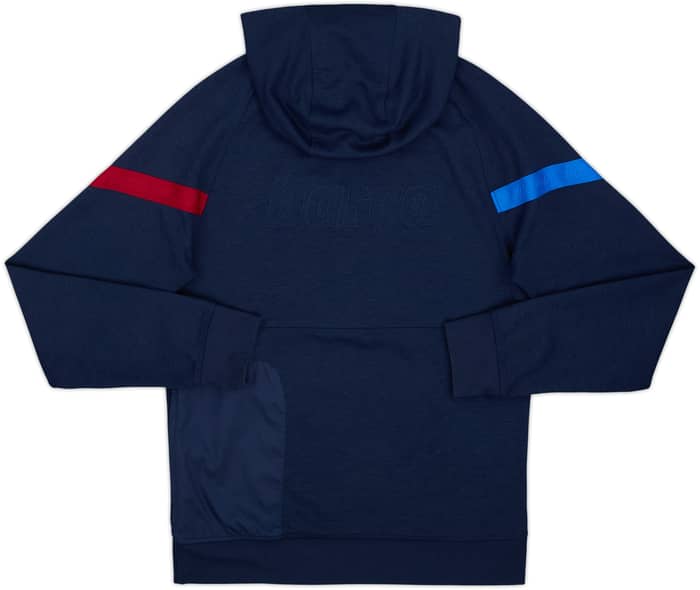 2021-22 Barcelona Nike 1/2 Zip Hooded Sweat Top - 8/10 - (S)