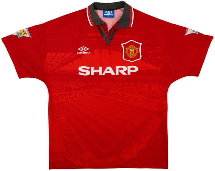 1994-96 Manchester United Home Shirt Irwin #3 - 8/10 - (L)