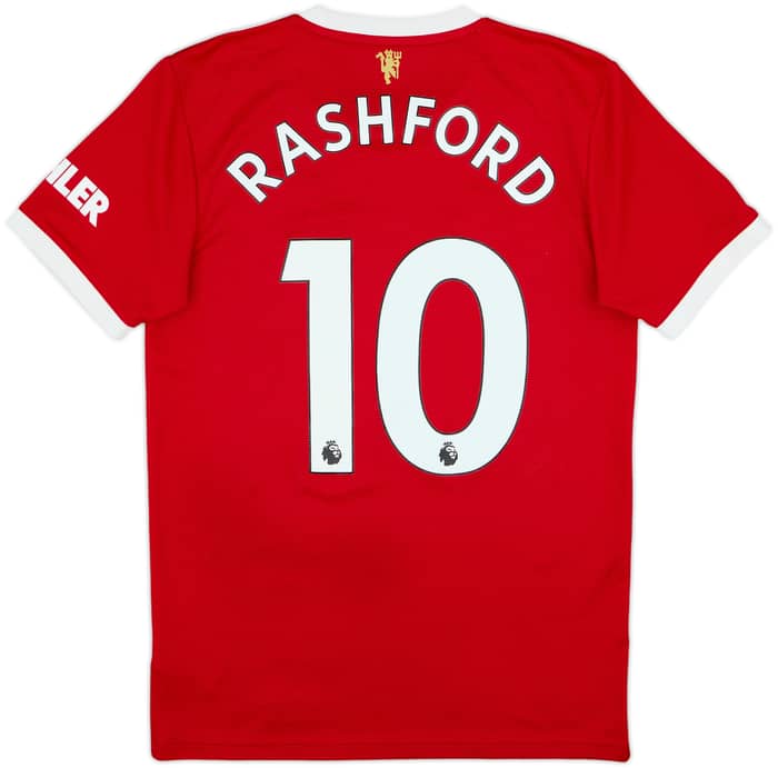 2021-22 Manchester United Home Shirt Rashford #10 - 8/10 - (S)