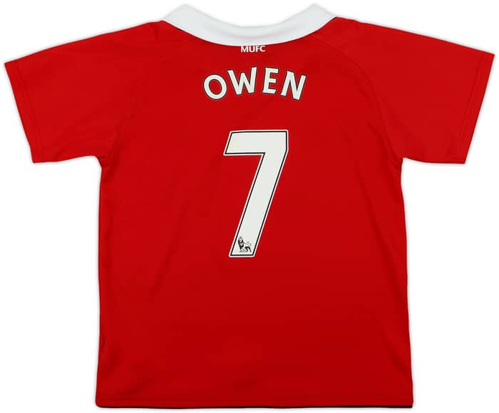 2010-11 Manchester United Home Shirt Owen #7 - 9/10 - (6-7 Years)