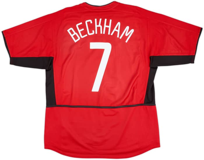 2002-04 Manchester United Home Shirt Beckham #7 - 6/10 - (L)