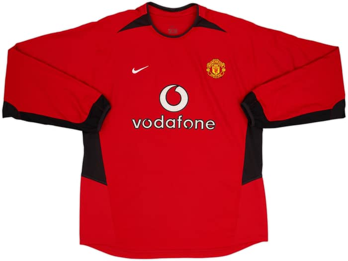 2002-04 Manchester United Home L/S Shirt V.Nistelrooy #10 - 7/10 - (L)