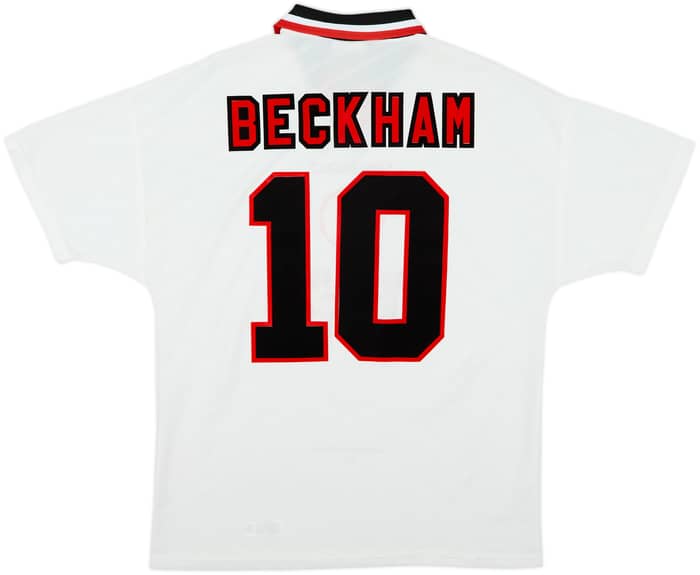 1996-97 Manchester United Away Shirt Beckham #10 - 6/10 - (L)