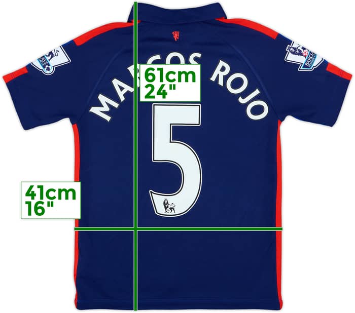 2014-15 Manchester United Third Shirt Marcos Rojo #5 - 6/10 - (M.Boys)