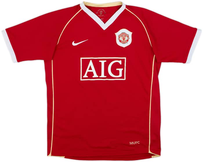 2006-07 Manchester United Home Shirt Rooney #8 - 6/10 - (L.Boys)