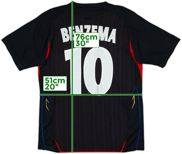 2007-08 Lyon Third Shirt Benzema #10 - 6/10 - (L)