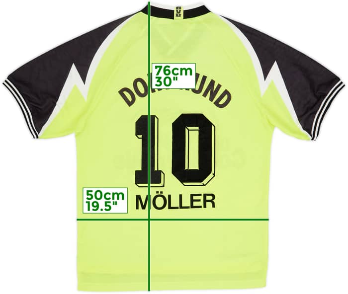 1995-96 Borussia Dortmund Home Shirt Moller #10 - 8/10 - (M)