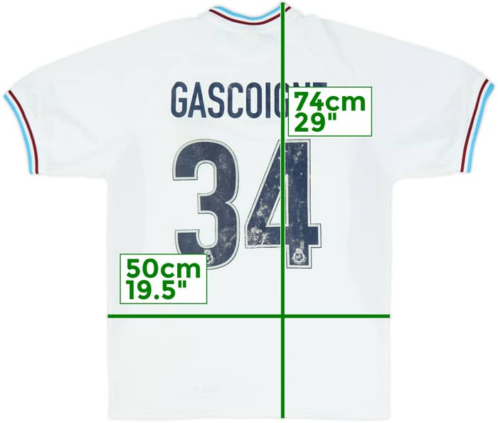 2001-02 Burnley Away Shirt Gascoigne #34 - 7/10 - (S)