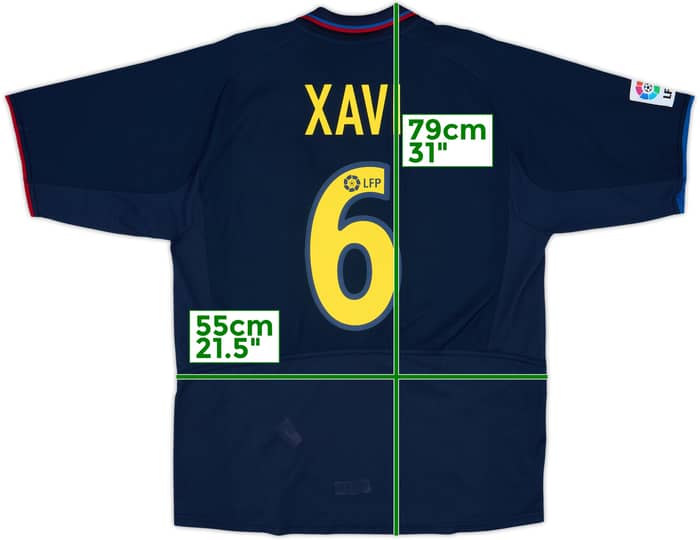 2002-03 Barcelona Away Shirt Xavi #6 - 8/10 - (L)