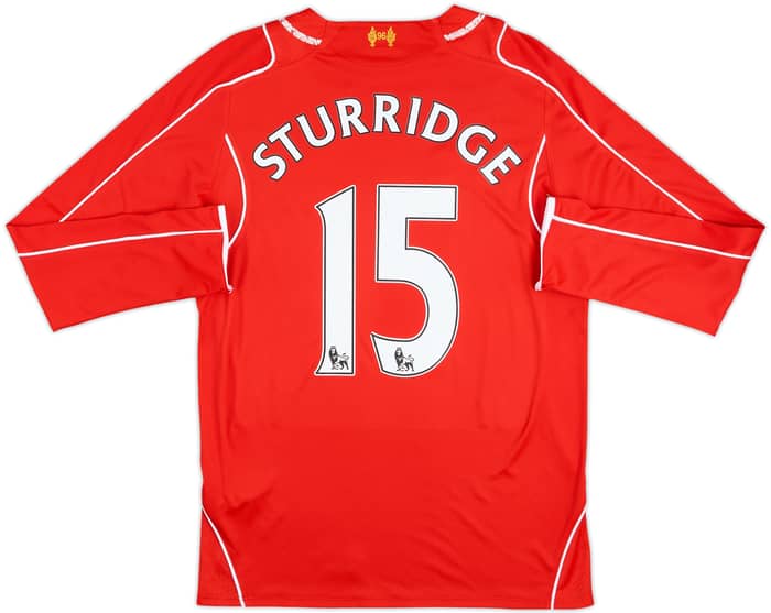 2014-15 Liverpool Home L/S Shirt Sturridge #15 - 5/10 - (S)