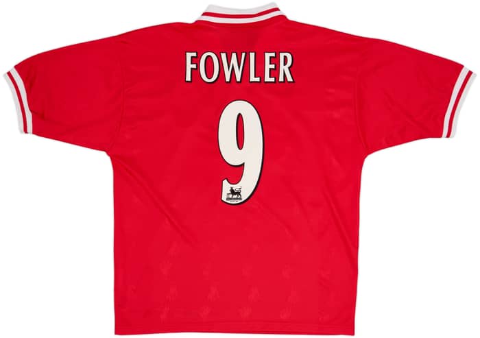 1996-98 Liverpool Home Shirt Fowler #9 - 9/10 - (L)