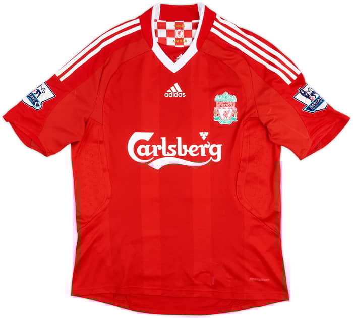 2008-10 Liverpool Player Issue Signed Home Shirt Lucas #21 - 8/10 - (L)