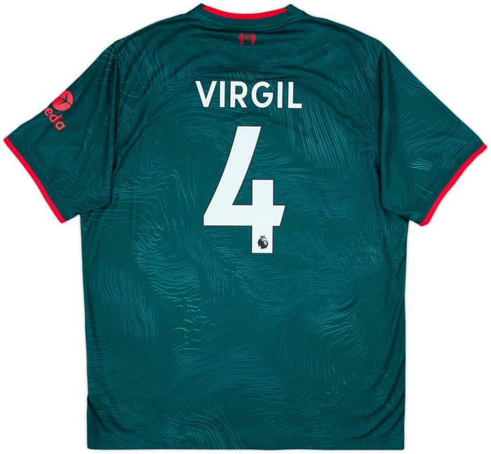 2022-23 Liverpool Third Shirt Virgil #4 - 9/10 - (XL)