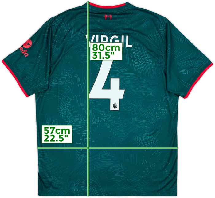 2022-23 Liverpool Third Shirt Virgil #4 - 9/10 - (XL)