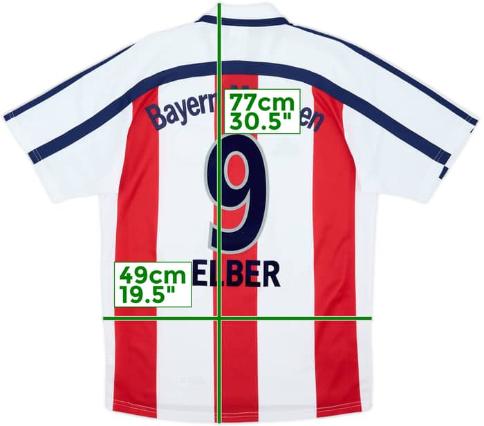 2000-01 Bayern Munich Away Shirt Elber #9 - 6/10 - (S)
