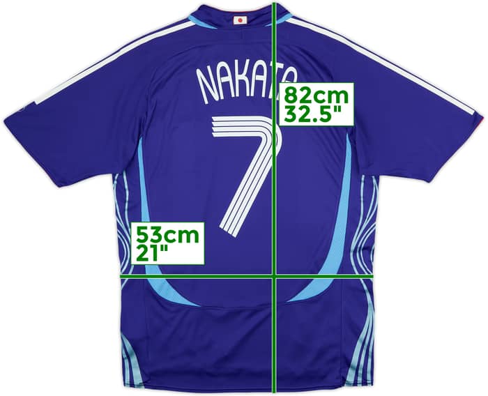 2006-08 Japan Player Issue Home Shirt Nakata #7 - 8/10 - (XL)