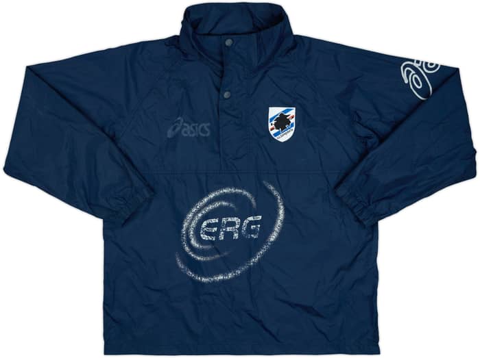 Chaqueta de lluvia con capucha 1/4 Zip Asics del Sampdoria 2002-03 - 4/10 - (L)