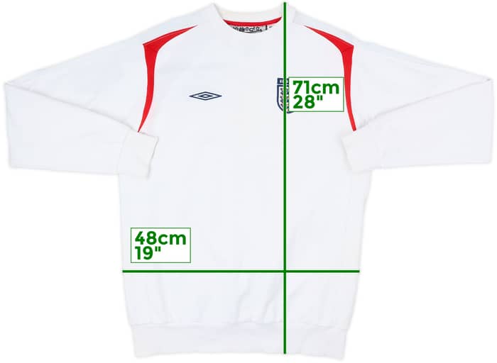 2005-07 England Umbro Sweat Top - 7/10 - (S)